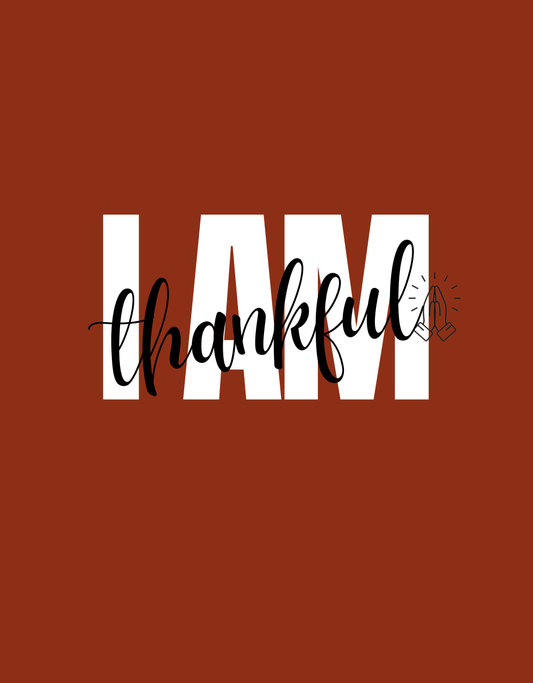 “I AM Thankful” Rust pajama set