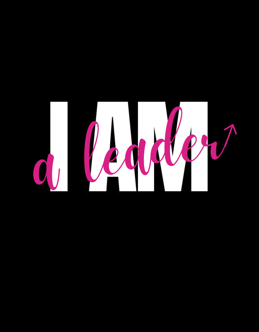 “I AM a LEADER” black pj set